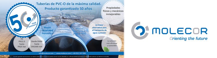 TOM® tuberías de PVC-O con 50 años de garantía, la revolución en el mercado del transporte de agua a presión