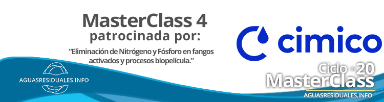 CIMICO patrocina y participa en la MasterClass 4 sobre “Avances en la Eliminación de Nitrógeno y Fósforo en fangos activados y procesos biopelícula”