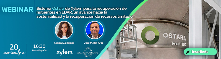 Últimas horas para la Webinar "Sistema Ostara de Xylem para la recuperación de nutrientes en EDAR"