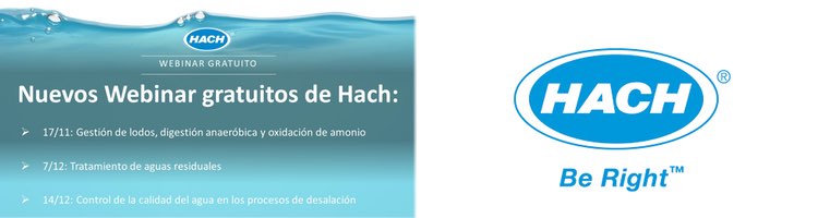 HACH lanza una serie de Webinar gratuitos sobre gestión de lodos, tratamiento de aguas residuales y calidad del agua