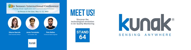 Kunak asistirá a la "Air Sensors International Conference 2022" en California para mostrar sus sensores de aire