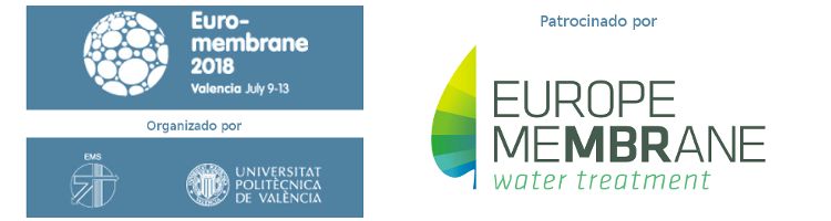 EUROPE MEMBRANE patrocina la conferencia internacional "EuroMembrane 2018" del 09 al 13 de julio en Valencia