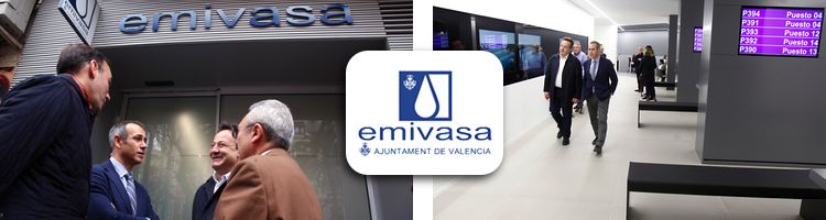 Responsables del Ayuntamiento de Valencia visitan las nuevas oficinas de atención al público de EMIVASA
