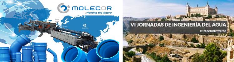 Molecor patrocinador de las "VI Jornadas de Ingeniería del Agua" del 22 al 25 de octubre en Toledo