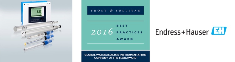 Endress+Hauser, Premio de Frost & Sullivan a la Empresa Internacional del Año por su instrumentación para el análisis del agua