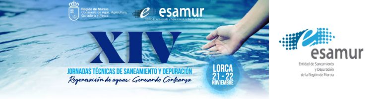 Abierto el plazo de inscripción para las XIV Jornadas Técnicas de ESAMUR "Regeneración de aguas: generando confianza"