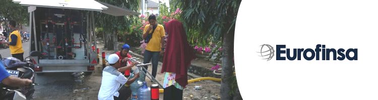 Potabilizadoras de agua españolas, suministradas por Eurofinsa, atenúan el sufrimiento de las víctimas en Indonesia