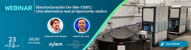 Inscríbete a la Webinar "Electrocloración On-Site (OSEC). Una alternativa real al hipoclorito sódico" con Xylem