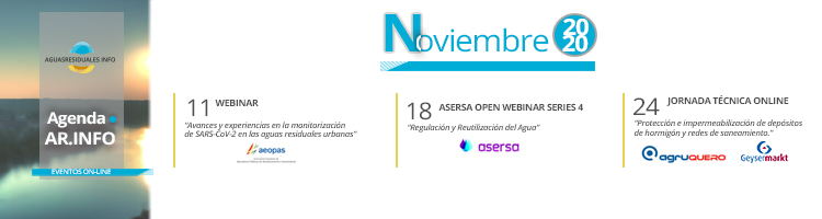 AGUASRESIDUALES.INFO presenta 3 nuevos eventos ON-LINE para el mes de Noviembre