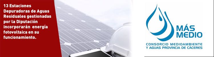 Trece EDAR gestionadas por MásMedio incorporarán energía fotovoltaica en su funcionamiento