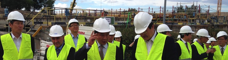 El Ministro de Construcción y Transporte de Corea del Sur visita las obras de ampliación de la EDAR de Segovia