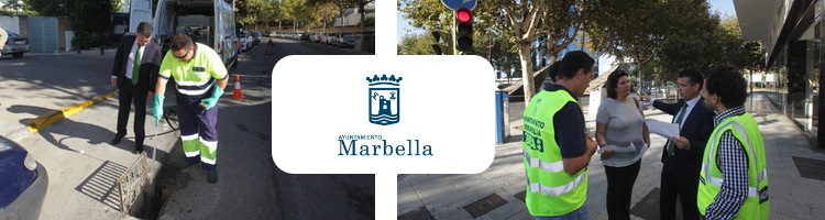 Marbella lleva a cabo una campaña extraordinaria de limpieza de imbornales para evitar inundaciones en época de lluvias