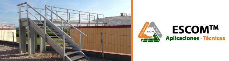 ESCOM™ suministra una pasarela con escalera de acceso lateral en PRFV para la EDAR de Alzira en Valencia