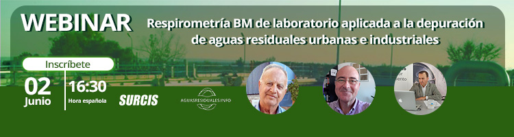 No te pierdas la Webinar sobre "Respirometría BM de laboratorio aplicada a la depuración de aguas residuales urbanas e industriales"