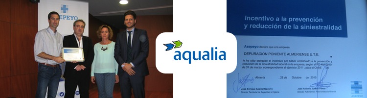 aqualia es reconocida por su labor de prevención de riesgos laborales en el Poniente Almeriense