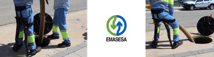 EMASESA prueba exoesqueletos para considerar su idoneidad en la prevención de riesgos laborales de sus trabajadores