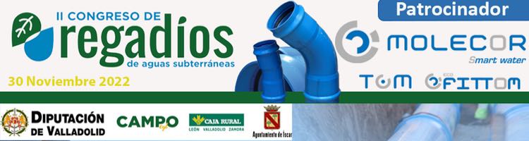 Molecor patrocina el "II Congreso de regadíos de aguas subterráneas" el próximo 30 de noviembre en Valladolid