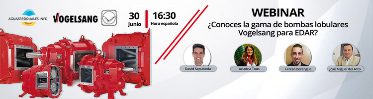 ¿Conoces la gama de bombas lobulares Vogelsang para EDAR?, el próximo miércoles 30 de junio a las 16:30 horas