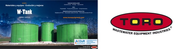 Toro Equipment presenta sus novedades en el "I Congreso Digital de AEDyR sobre desalación y reutilización"