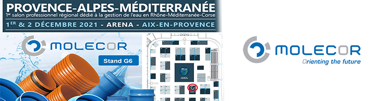Molecor estará presente en el Salon “Provence-Alpes-Méditerranée” el 01 y 02 de diciembre en Aix-en-Provence, Francia