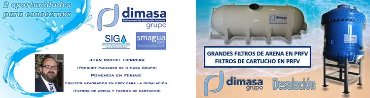 Conoce las ponencias de Dimasa Grupo en SMAGUA y SIGA 2017 relacionadas con el tratamiento del agua
