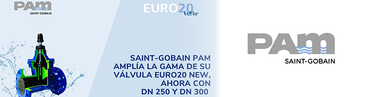 Saint-Gobain PAM amplía la gama de su Válvula Euro20 New, ahora con DN 250 y DN 300