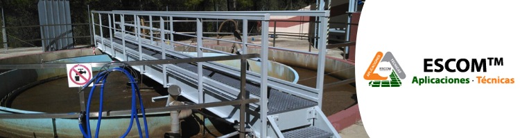 ESCOM™ suministra una pasarela construida íntegramente en PRFV a la empresa EGEVASA en la depuradora del  balneario de Cofrentes en Valencia