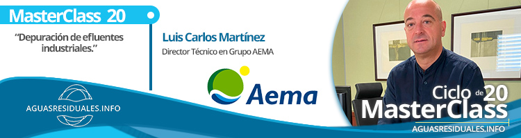 AEMA patrocina y presenta sus soluciones en la MasterClass 20 sobre "Depuración de efluentes industriales"