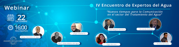 Más de 500 inscritos ¡YA! para el "IV Encuentro de Expertos del Agua" de AR.INFO, el 22 de diciembre a las 16:00 h