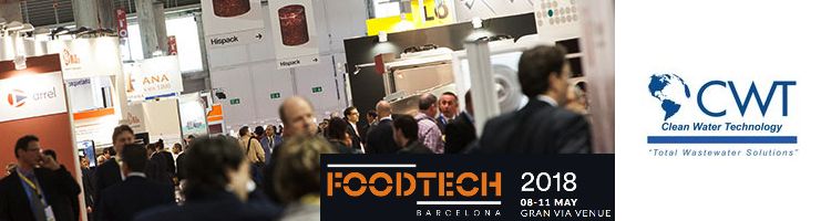 CWT estará presente del 08 al 11 de mayo con sus soluciones industriales en la "FoodTech Barcelona 2018"