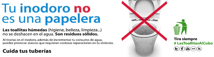 EMASESA continúa con la campaña de concienciación #LasToallitasAlCubo con información muy útil en su web