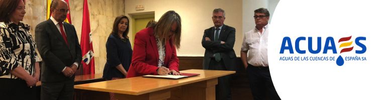 ACUAES firma el convenio para la mejora de los regadíos de Fuentes de Ebro en Zaragoza con 25 M€ de inversión