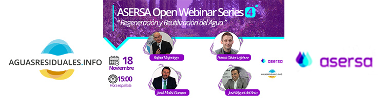 Últimas horas para el ASERSA Open Webinar Series 4 sobre "Regeneración y Reutilización del Agua" ¡inscríbete ya!