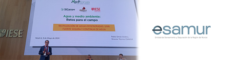 ESAMUR presenta su modelo de reutilización de agua regenerada en el "Congreso Agroforum" de Madrid