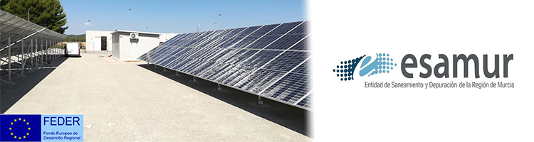 ESAMUR instala varias plantas fotovoltaicas financiadas con fondos FEDER en sus EDAR