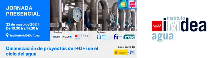 IMDEA Agua organiza la "Jornada Presencial: Dinamización de proyectos de I+D+i en el ciclo del agua"