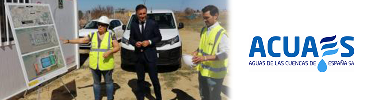 Visita a las obras de ampliación de la EDAR de Moguer en Huelva, que ejecuta ACUAES con una inversión de 3,6 M€