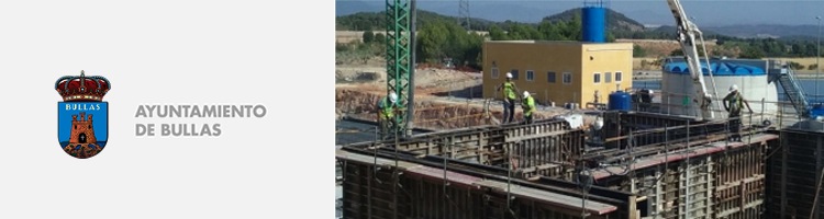 Las obras de la nueva depuradora de aguas residuales de Bullas en Murcia avanzan según lo previsto