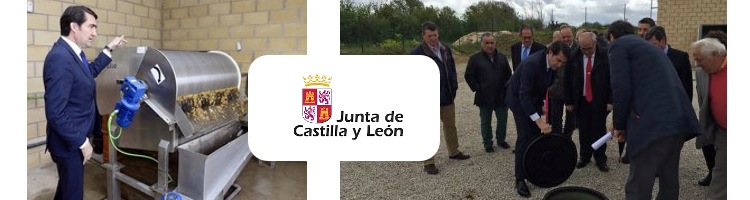 El Consejero de Fomento de Castilla y León visita la nueva depuradora burgalesa de Arcos de la Llana