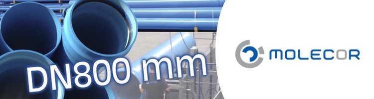 MOLECOR lanza al mercado la única tubería de PVC Orientado de 800 mm de diámetro