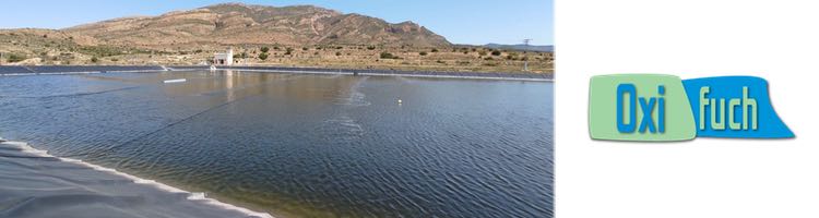 Oxigenación de la balsa de agua regenerada de la comunidad de regantes "Monforte del Cid" en Alicante