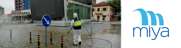 Miya desinfecta calles y espacios públicos en el norte de Portugal