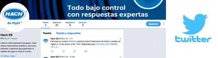 Hach Spain abre cuenta en Twitter (@hach_es)
