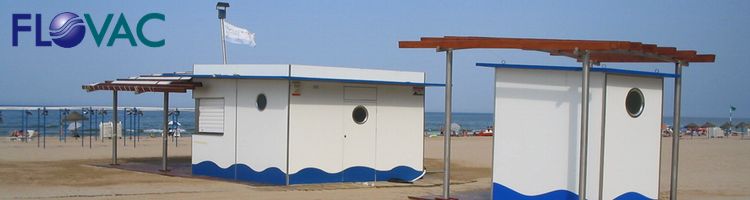 Soluciones de saneamiento por vacío de FLOVAC para playas