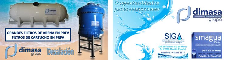 Dimasa Grupo estará presente con sus soluciones para el tratamiento del agua en las Ferias SIGA y SMAGUA 2017
