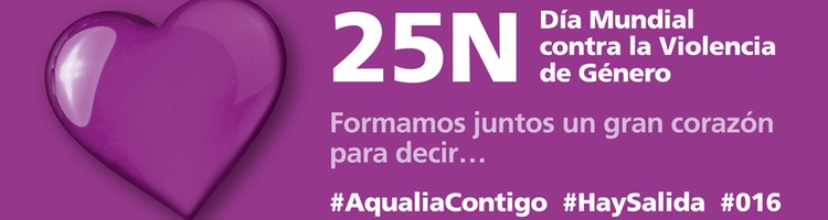 #AqualiaContigo quiere mostrar su apoyo a las víctimas de la Violencia de Género