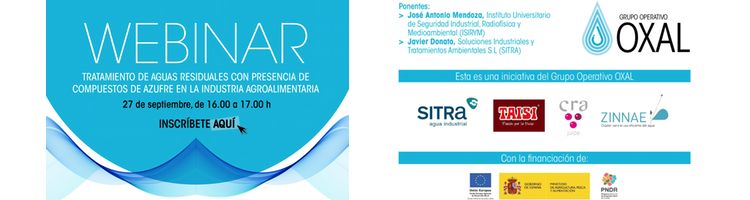 SITRA y el Grupo Operativo OXAL organizan un webinar sobre el tratamiento de aguas agroalimentarias