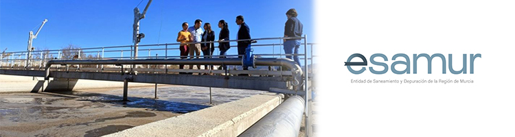 La EDAR de Alhama de Murcia reutiliza el 100% del agua tratada en los campos de cultivo de la zona