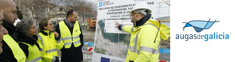 La mejora del saneamiento de Pontedeume con una inversión de 4,2 M€ estará finalizada a comienzos de 2021