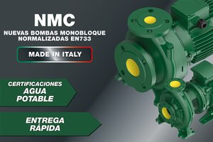CAPRARI presenta NMC: La nueva gama de bombas monobloque normalizadas made in Italy conformes a la Norma EN733